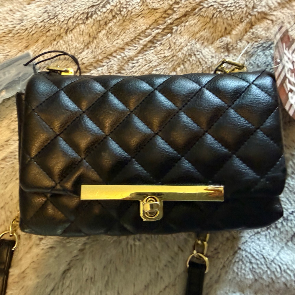 Stylish Black Quilted Women's Bag